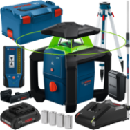 BOSCH GRL18V-3-31G Nivela laser rotativa cu laser VERDE (300 m) cu 1 acumulator ProCORE 18V, 4Ah, + Incarcator GAL18V-40 + LR3-2