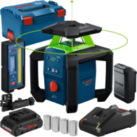BOSCH GRL18V-4-34CVG Nivela laser rotativa cu laser VERDE (400 m) cu 1 acumulator ProCORE 18V, 4Ah, + Incarcator GAL18V-40 + LR