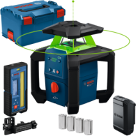 BOSCH GRL18V-4-34CVG (SOLO) Nivela laser rotativa cu laser VERDE (400 m) + LR 45 Receptor + Valiza L-BOXX, fara acumulator si in