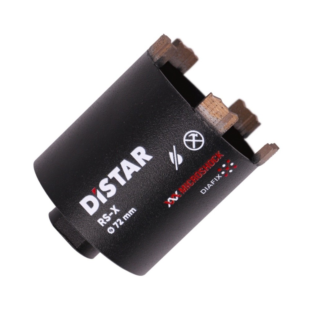 Carota diamantata RS-X pt. beton si beton armat - 5 segmenti turbo diam. 72mm, ax M16 - Premium - DiStar-11133048033