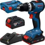 BOSCH GSB18V-52 Masina de gaurit cu percutie brushless cu 2 acumulatori Li-Ion, unul de 2Ah si unul de 4Ah, 70Nm + Incarcator 4A