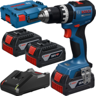 BOSCH GSB18V-52 Masina de gaurit cu percutie brushless cu 3 acumulatori Li-Ion, 5Ah, 70Nm + Incarcator 4Ah + Valiza L-CASE