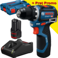 BOSCH GSR 12V-32 Masina de gaurit si insurubat brushless cu 2 acumulatori Li-Ion, 3Ah, 32Nm + Incarcator 4Ah + Valiza L-BOXX