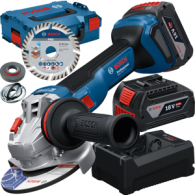 BOSCH  GWS 18V-11 S Polizor unghiular brushless, cu regulator, cu 2 acumulatori Li-Ion, 5Ah, diametru disc 125 mm + Incarcator 8