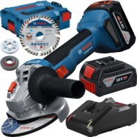 BOSCH  GWS 18V-8 Polizor unghiular brushless, cu 2 acumulatori Li-Ion, 4Ah, diametru disc 125 mm + Incarcator 4Ah + Disc diamant