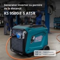 Generator de curent 9.5 kW inverter - benzina - insonorizat - Konner & Sohnen - KS-9500iE-S-ATSR