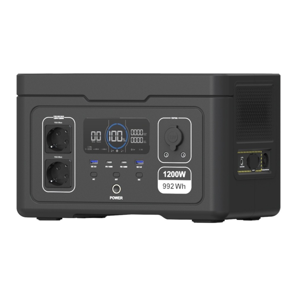 Statie acumulator portabil pentru incarcare electrica LongLife, LiFePO4, Generator Solar Power Station - 1200W, 992Wh - CNO-PS12
