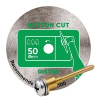 Disc diamantat ButtonCut ultra-subtire pt. mini-polizoare, pt. portelan, 50x0,8x5,8 (mm) cu ax prindere 3.2-3.0F, Premium - DiSt