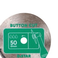 Disc diamantat ButtonCut ultra-subtire pt. mini-polizoare, pt. portelan, 50x0,8x5,8 (mm) cu ax prindere 3.2-3.0F, Premium - DiSt