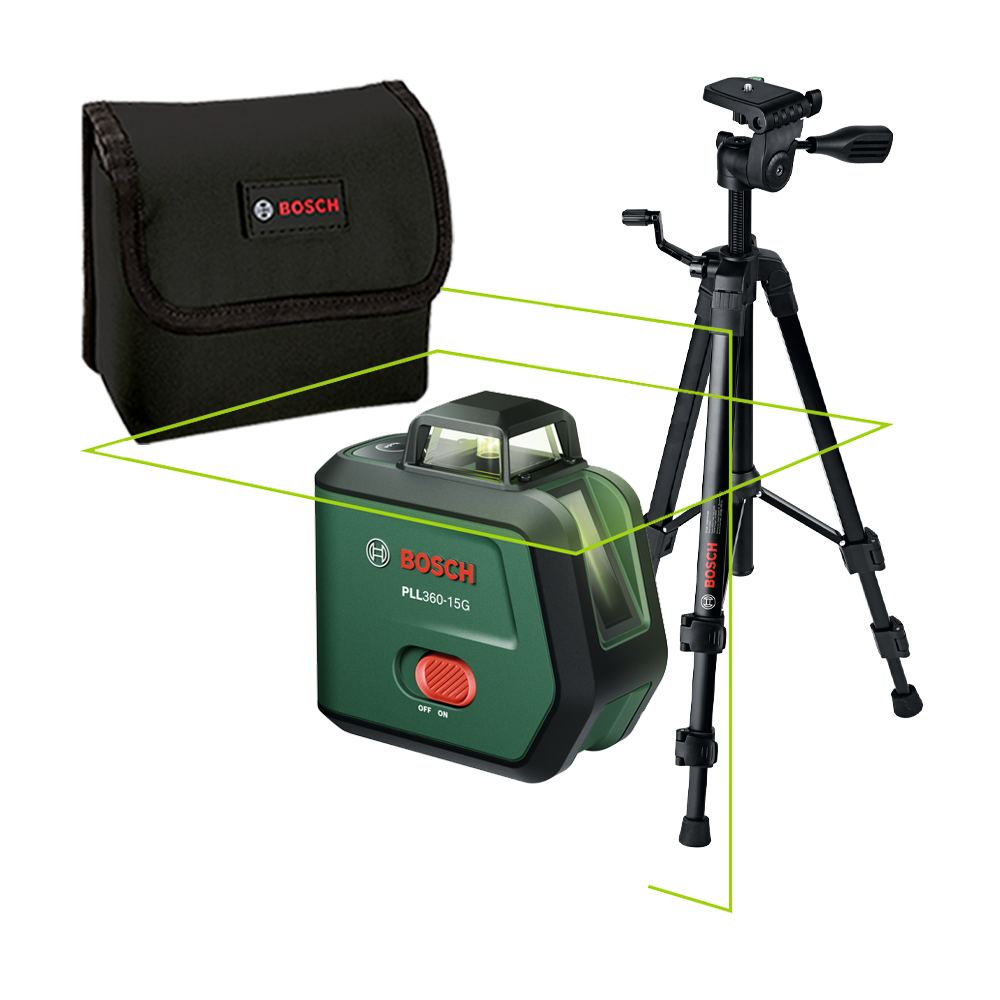 BOSCH PLL360-15G Nivela laser autonivelanta cu linii la 360° + Stativ TT 120