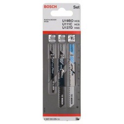 Bosch Set 3 panze U pentru lemn, aluminiu