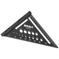 Echer triunghiular de tâmplărie, cu găuri de marcare, 180mm, TDS 18 - Sola-56160601