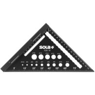 Echer triunghiular de tâmplărie, cu găuri de marcare, 180mm, TDS 18 - Sola-56160601