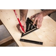 Echer triunghiular de tâmplărie, cu găuri de marcare, 180mm, TDS 18 - Sola-56160601