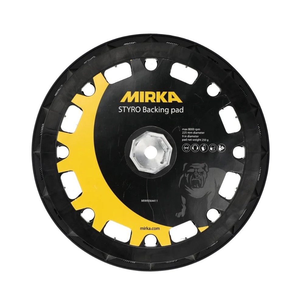 Suport discuri abrazive Mirka 225mm Styro (slefuire polistiren) pentru masina de slefuit LEROS