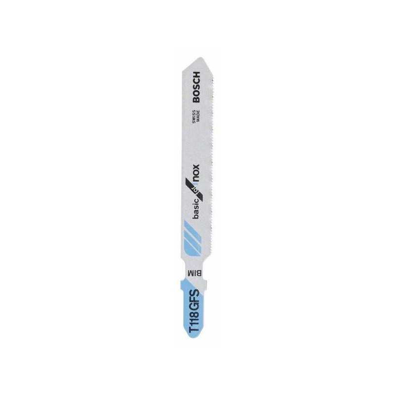 Bosch Set 5 panze ferastrau vertical T 118 GFS Basic for Inox, 83mm
