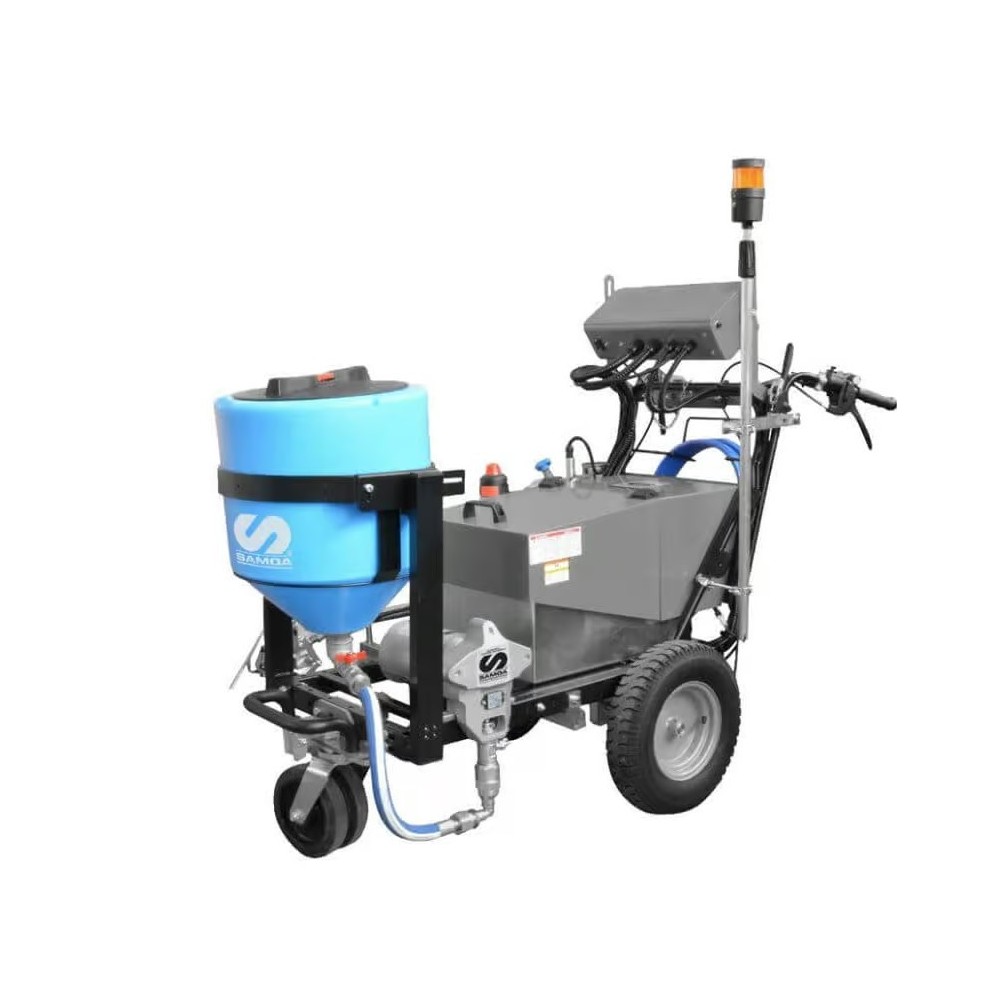 Echipament airless pentru trasat marcaje rutiere Larius K21 ECO - autopropulsat, 2,2l/min, rezervor 50lt Gravity