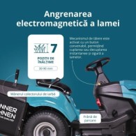 Tractor de tuns gazon pe benzină - 980mm, 245l - Konner & Sohnen - KS 98TMG-H