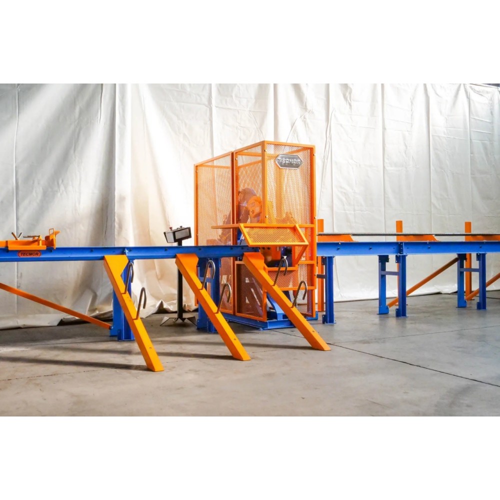 Linie semi-automata profesionala pt taiere armaturi din fier beton cu mese cu alimentare, max. Ø40mm, 9kw, 400V - Tecmor-TEC-300
