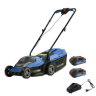 Pachet masina de tuns gazon Hyundai HY-LM3336 LI, 2 x acumulator HY-A1820 Li si incarcator HY-C1801 Li