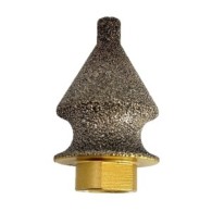 Freza diamantata conica pt. decupaje, largiri, gauri si frezare rotunda muchii in placi ceramice, piatra, 9-38(mm), r=7,5mm, M14
