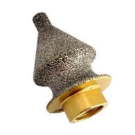 Freza diamantata conica pt. decupaje, largiri, gauri si frezare rotunda muchii in placi ceramice, piatra, 9-38(mm), r=7,5mm, M14