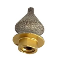 Freza diamantata conica pt. decupaje, largiri, gauri si frezare rotunda muchii in placi ceramice, piatra, 9-38(mm), r=7,5mm, M14
