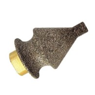 Freza diamantata conica pt. decupaje, largiri, gauri si frezare rotunda muchii in placi ceramice, piatra, 9-38(mm), r=7,5mm, M14