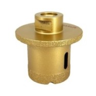 Carota Diamantata pentru ventil scurgeri in gresie portelanata, piatra, compozit, - diam. 45mm, 65mm 45° - Premium - DXDY.GOLDri