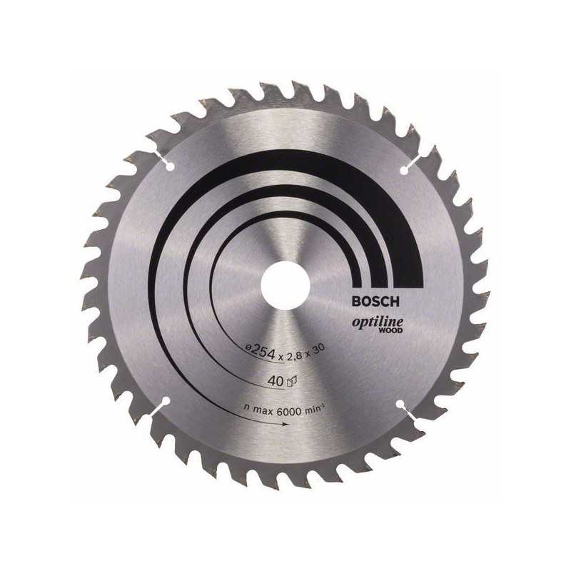 Bosch Panza ferastrau circular Optiline Wood, 254x30x2.8mm, 40T