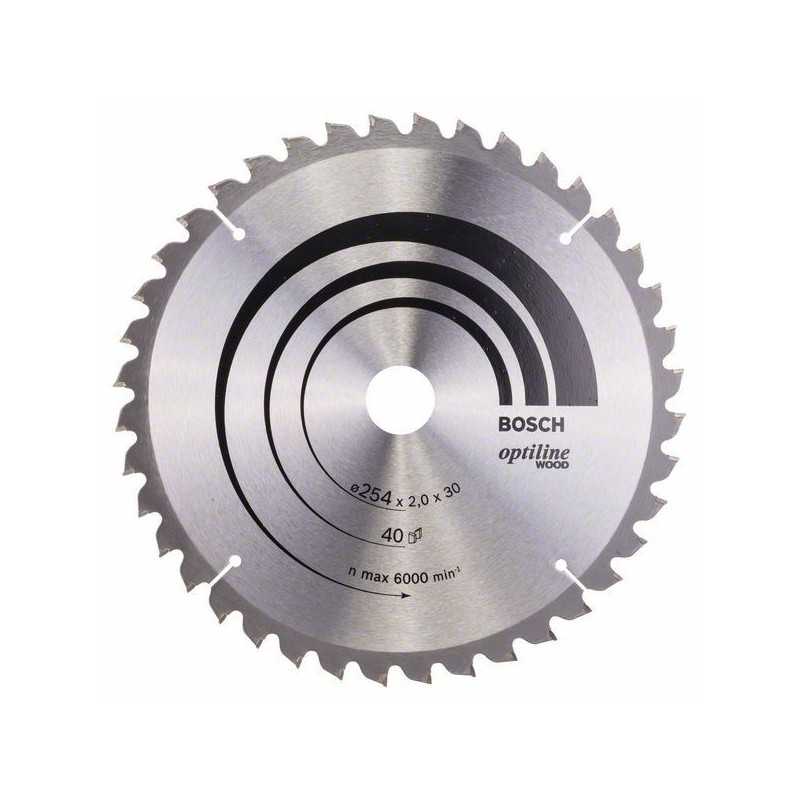 Bosch Panza ferastrau circular Optiline Wood, 254x30x2mm, 40T