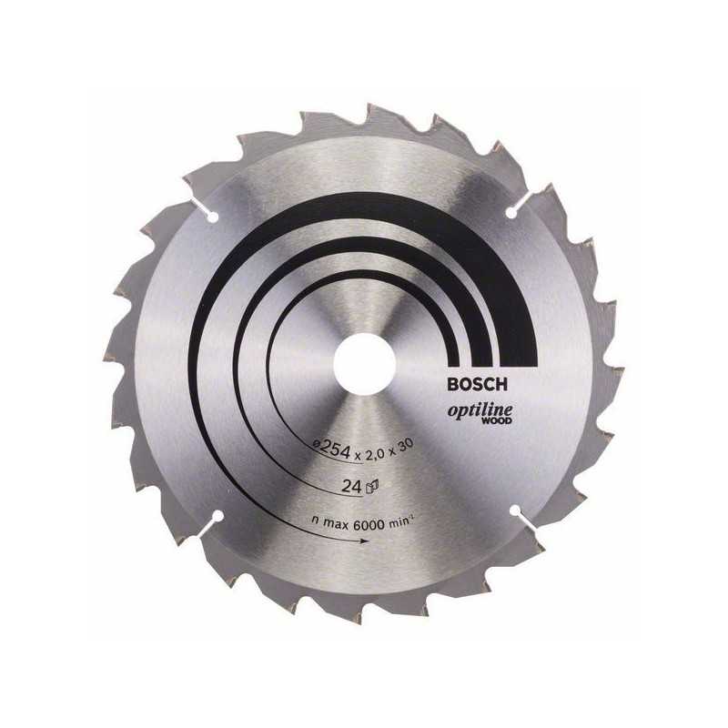 Bosch Panza ferastrau circular Optiline Wood, 254x30x2mm, 24T
