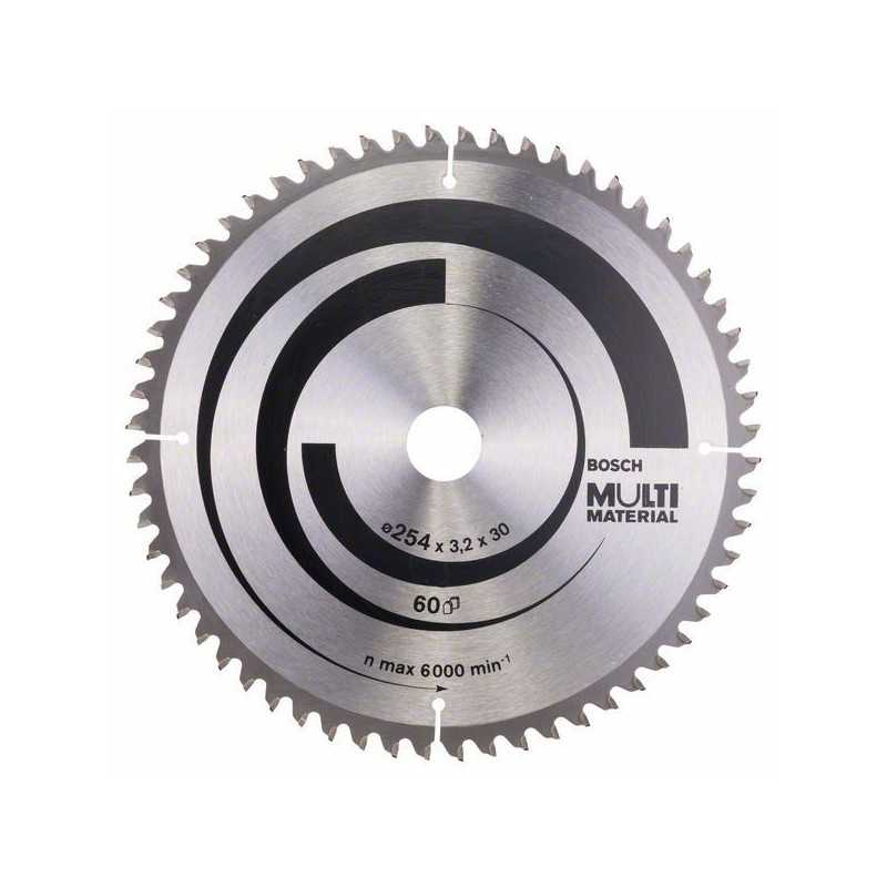 Bosch Panza ferastrau circular Multi Material, 254x30x3.2mm, 60T