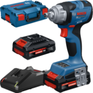 BOSCH GDS18V-330H Surubelnita cu impact brushless cu 2 acumulatori Li-Ion, EXBA 4Ah, 330Nm, prindere 1/2" + Valiza L-BOXX