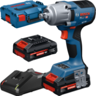 BOSCH GDS18V-450H Surubelnita cu impact brushless cu 2 acumulatori Li-Ion, EXBA 4Ah, 450Nm, prindere 1/2" + Valiza L-BOXX