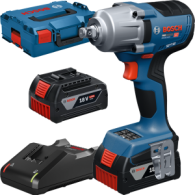 BOSCH GDS18V-450H Surubelnita cu impact brushless cu 2 acumulatori Li-Ion, 5Ah, 450Nm, prindere 1/2" + Valiza L-BOXX