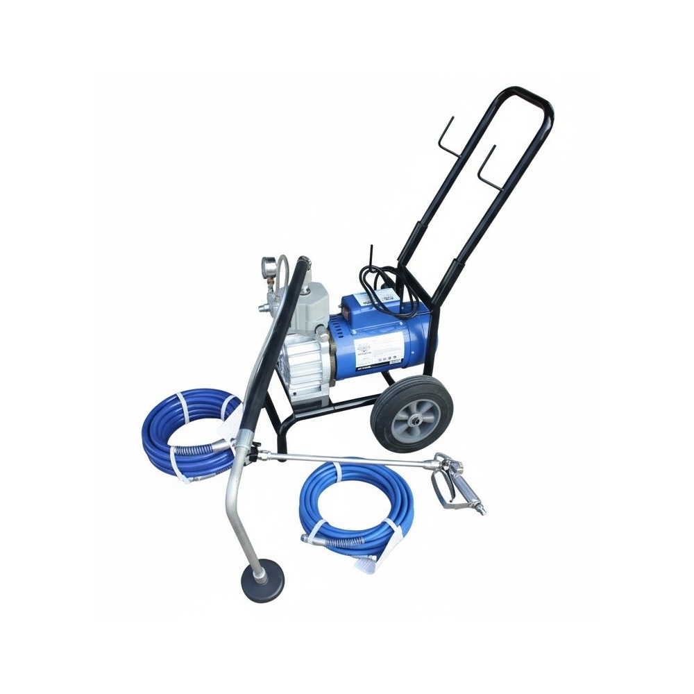 Pompa de vopsit si zugravit AIRLESS Diafragma Profesională cu Carucior - Complet Echipata - 1/4", 3kW, 5.5L/min - WP-APSD5