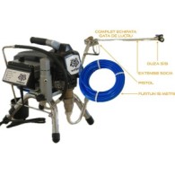 Pompa de vopsit si zugravit AIRLESS Piston Profesională cu Cadru - Echipata - 1/4", 3kW, 3.5L/min - WP-APSP3