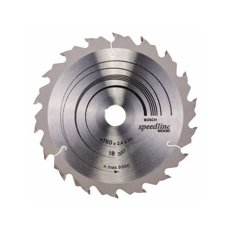 Bosch Panza ferastrau circular Speedline Wood, 160X20x2.2mm, 18T