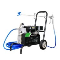 Pompa de vopsit si zugravit AIRLESS cu Motor termic si Diafragma Profesionala cu Carucior - Complet Echipata 1/4" , 5.5CP, 5.5L/