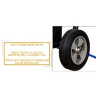 Pompa de vopsit si zugravit AIRLESS cu Motor termic si Diafragma Profesionala cu Carucior - Complet Echipata 1/4" , 5.5CP, 5.5L/