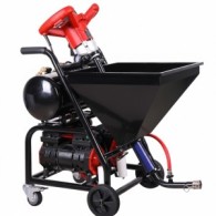 Masina multifunctionala de tencuit, gletuit, izolatii, debit max. 0-20 L/min, 1.5kW Monofazata, 30 bar, cuva 25L, WolfPack - WP-