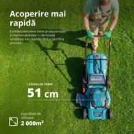 Mașină de tuns iarba pe benzină autopropulsată - 510mm, 60l - Konner & Sohnen - KS-51LMG-SP