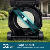 Mașină de tuns iarba electrică (motor inductie) - 32cm, 30l - Konner & Sohnen - KS-32LM12-BL