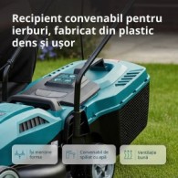 Mașină de tuns iarba electrică (motor inductie) - 32cm, 30l - Konner & Sohnen - KS-32LM12-BL