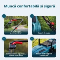 Mașină de tuns iarba electrică (motor inductie) - 32cm, 30l - Konner & Sohnen - KS-32LM12-BL