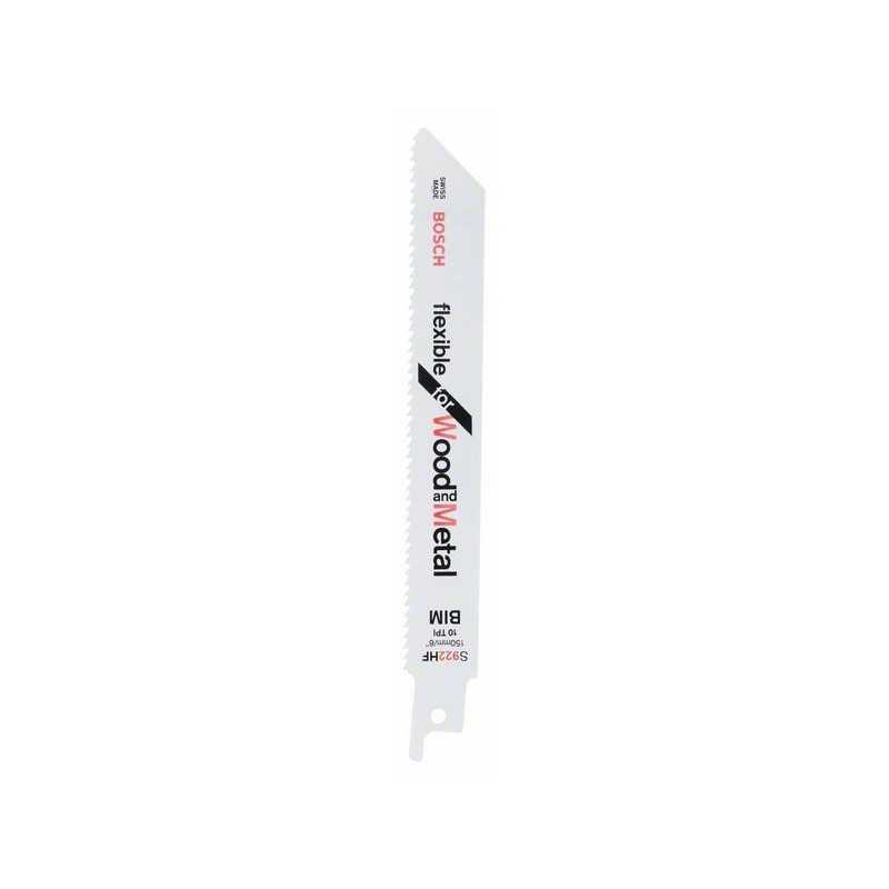 Bosch Set 5 panze ferastrau sabie S 922 HF Flexible for Wood and Metal, 150mm