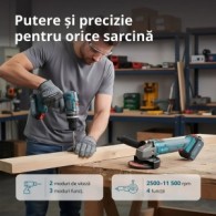 Set masina de gaurit si polizor cu acumulator litiu 20V, 2Ah/4Ah si valiza - Konner & Sohnen - KS IDAGB 20V SET1