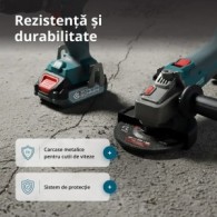 Set masina de gaurit si polizor cu acumulator litiu 20V, 2Ah/4Ah si valiza - Konner & Sohnen - KS IDAGB 20V SET1