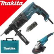 MAKITA HR2470T Ciocan rotopercutor SDS-plus 780W, 2.4J + GA9020 Polizor unghiular 2200 W, diametru disc 230